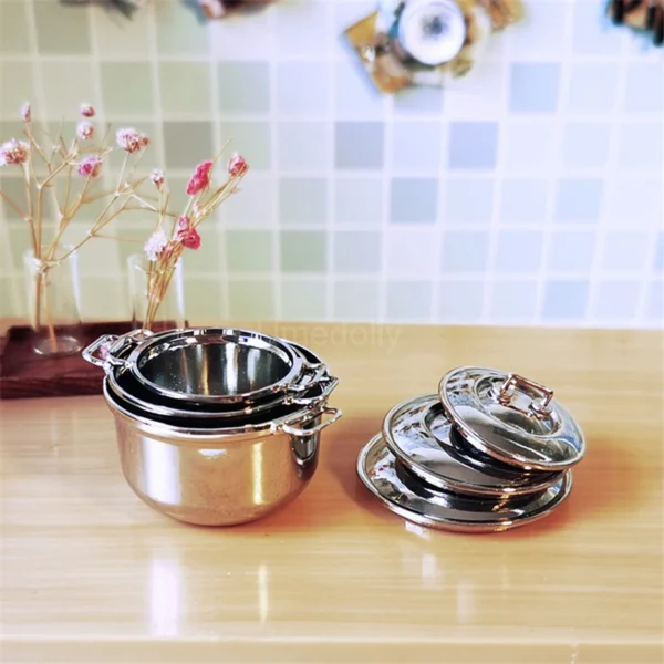 Miniature Mini Metal Pot with cover
