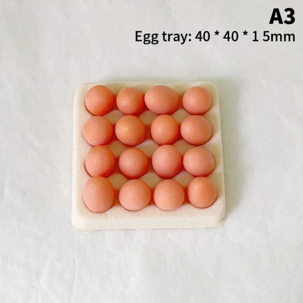 Miniature Egg with Egg Trays Bowl Whisk 1:12 - Image 9